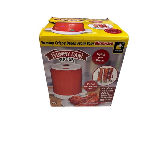 Yummy Can Bacon Microwave Cooker Crisper 8 Slices No Splatter - Picture 1 of 6